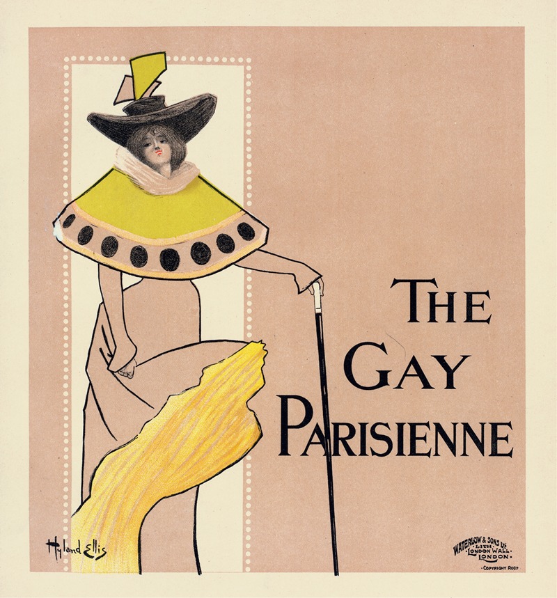 The Gay Parisienne by Hyland Ellis, 1897 — digital art print download