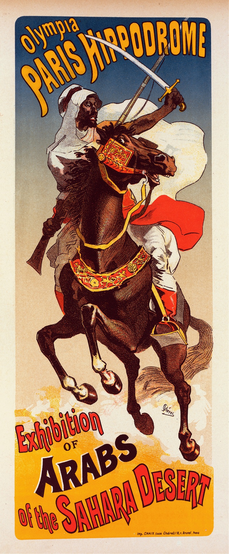 Exhibition D'arabes Du Sahara by Жюль Шере, 1899 — digital art print download