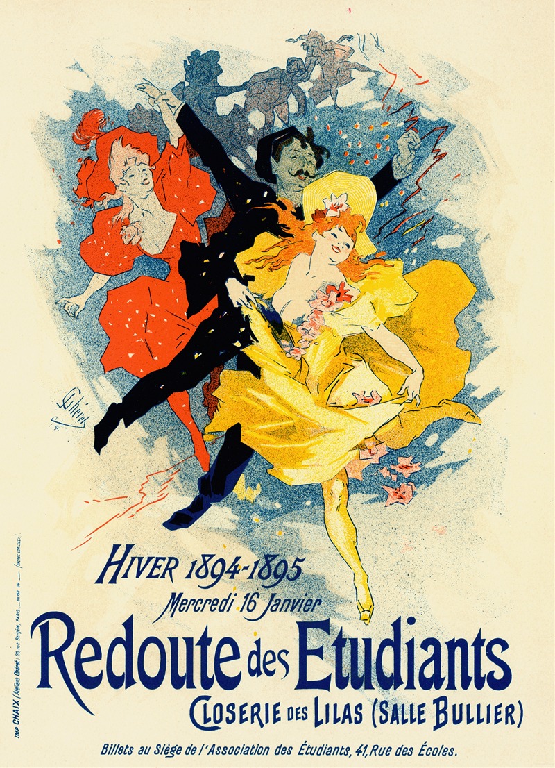 Redoute Des Étudiants by Жюль Шере, 1897 — digital art print download