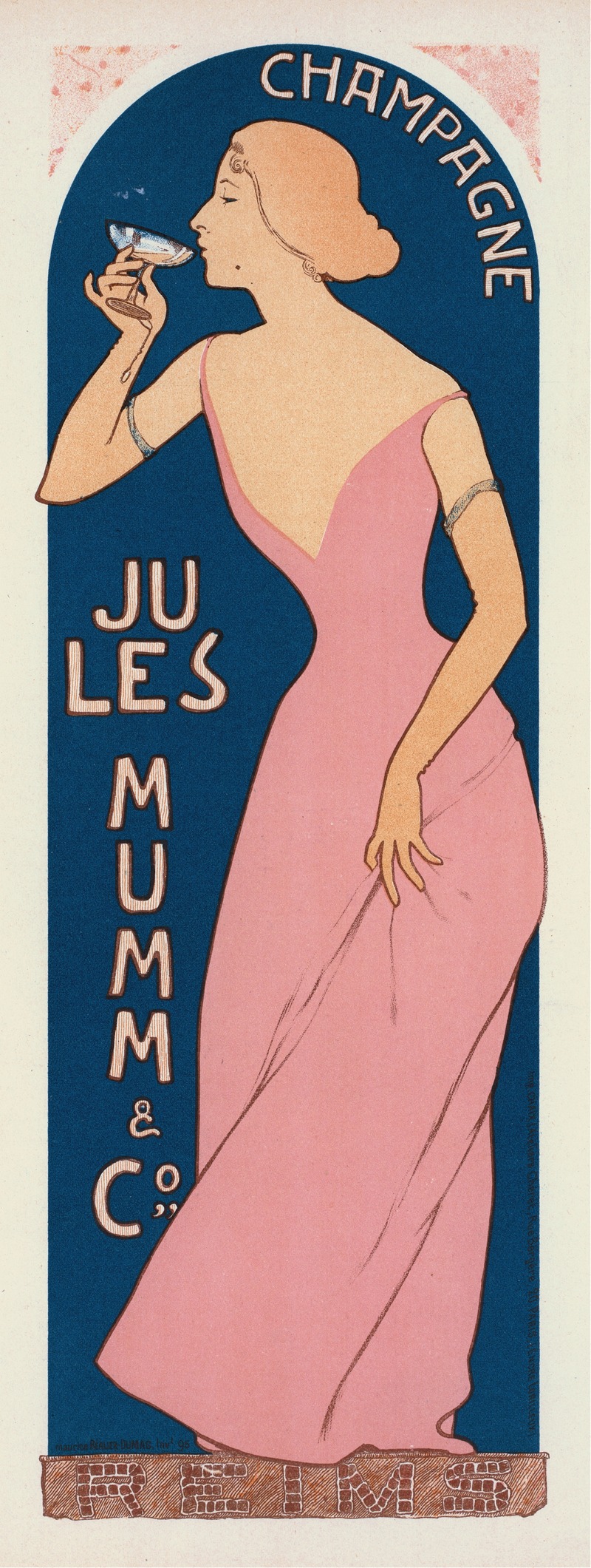 Champagne Jules Mumm by Maurice Réalier-Dumas, 1898 — digital art print download