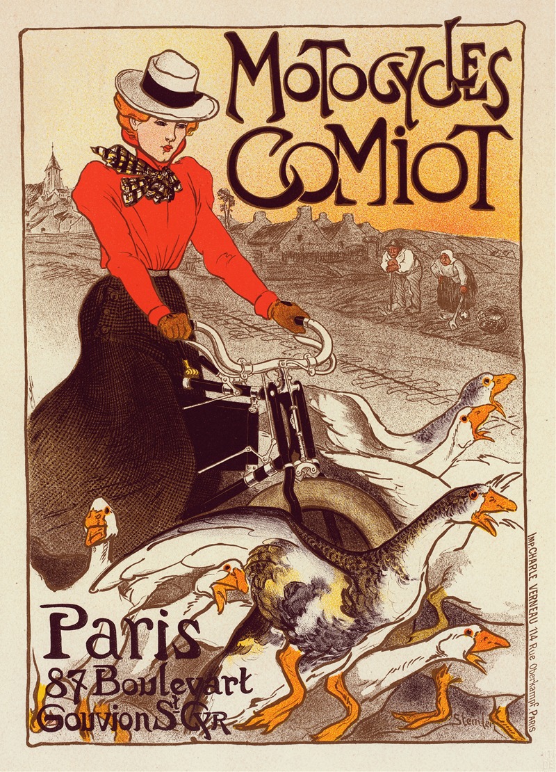 Motocycles Comiot by Аноним, 1899 — digital art print download