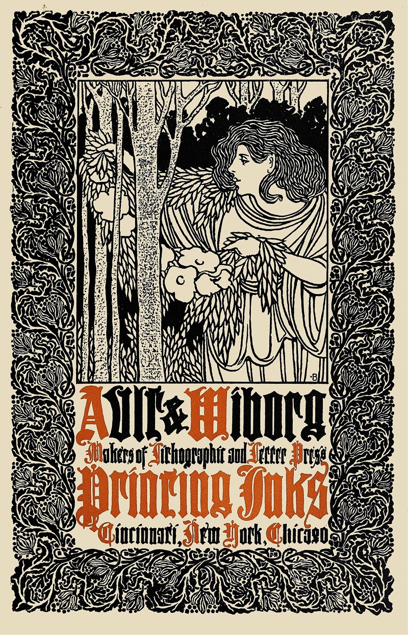 Ault and Wiborg, Ad. 055 by Уилл Брэдли, 1890-1913 — digital art print download