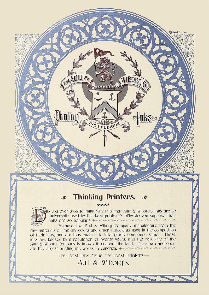 Ault and Wiborg, Ad. 060 by Аноним, 1890-1913 — digital art print download