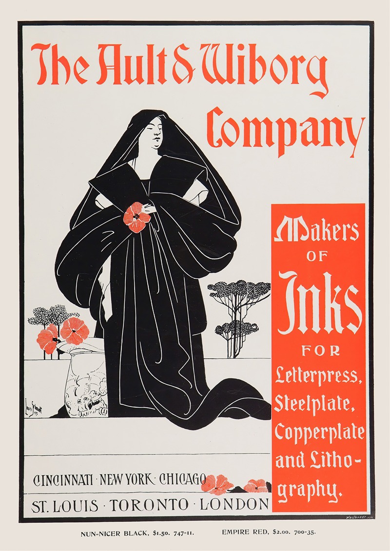 Ault and Wiborg, Ad. 110 by Louis Sebradt, 1890-1913 — digital art print download