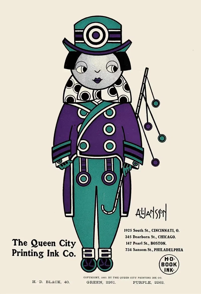 Queen City Ink, Реклама. 01 by Август Юнссон, 1890-1913 — digital art print download
