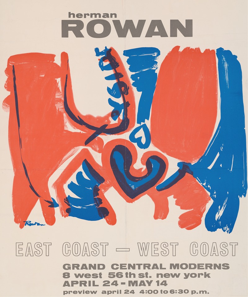 East coast – west coast by Herman T. Rowan, 1965 — digital art print download