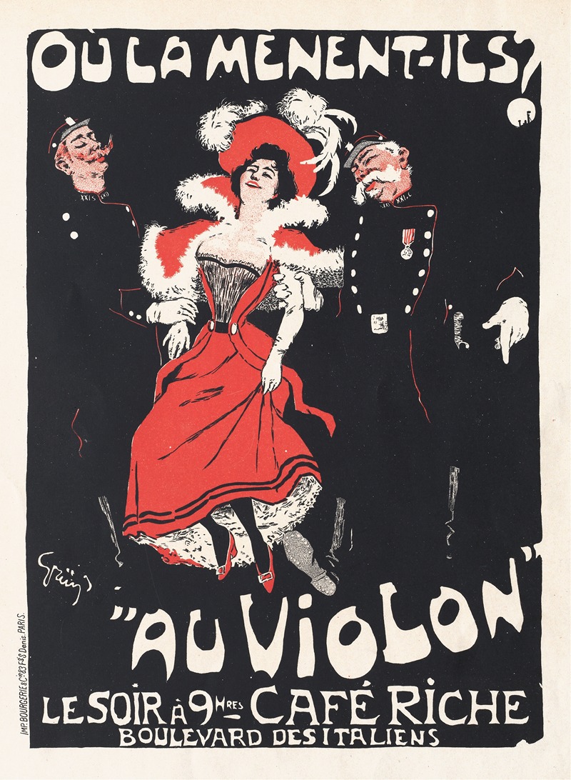 Où La Menent-Ils? Au Violon by Жюль-Александр Грюн, 1897 — digital art print download