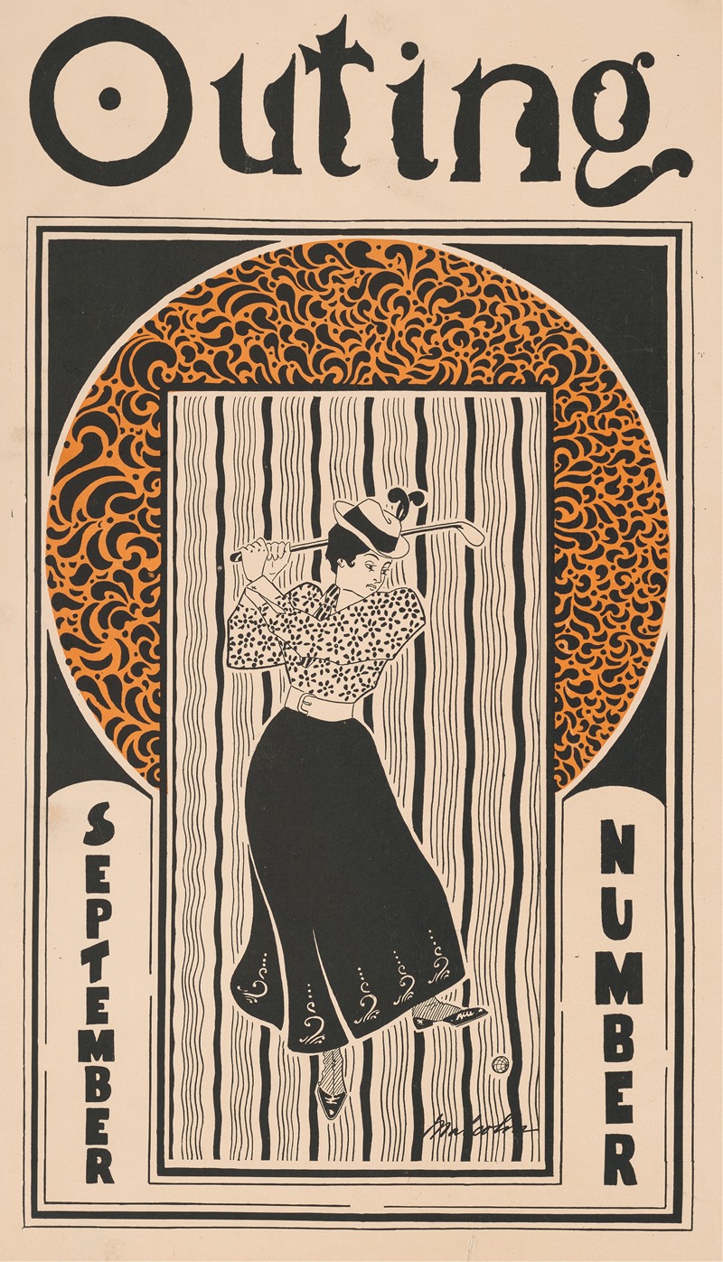 Outing, September number by О. С. Малколм, 1896 — digital art print download