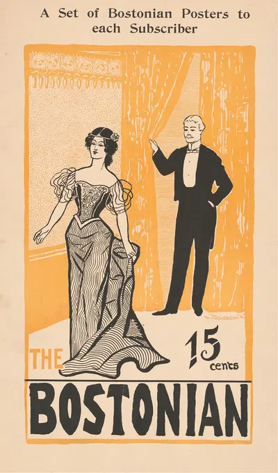 The Bostonian. A set of Bostonian posters to each subscriber by Arthur Garfield Learned, 1896 — digital art print download