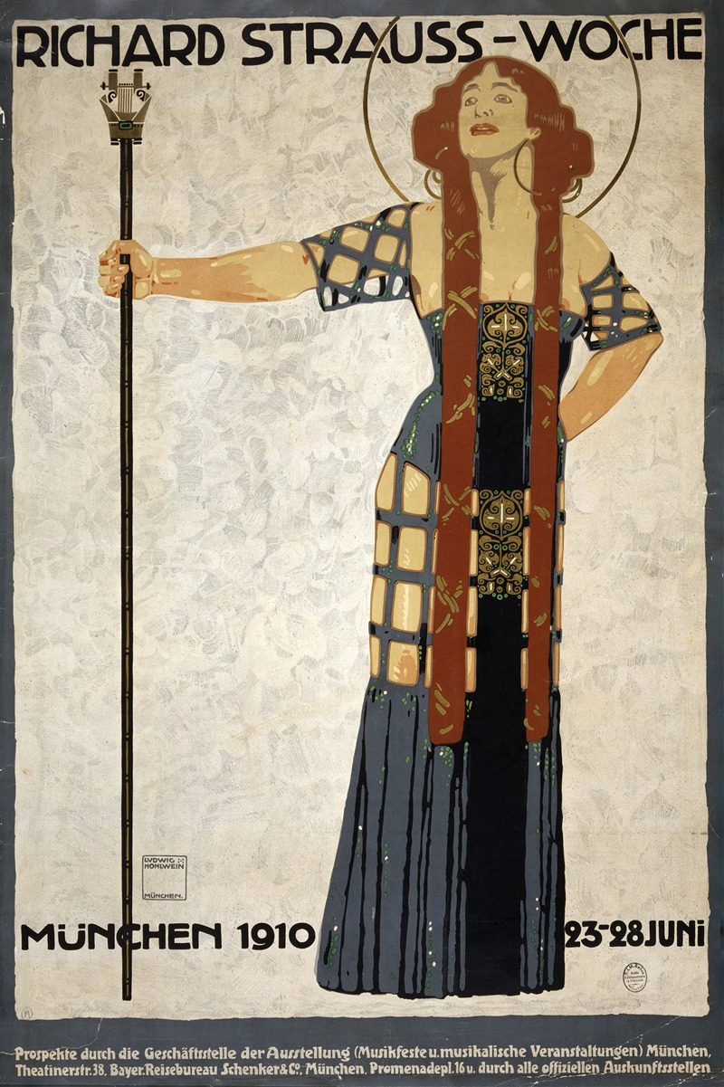 Richard Strauss-woche. München by Ludwig Hohlwein, 1910 — digital art print download