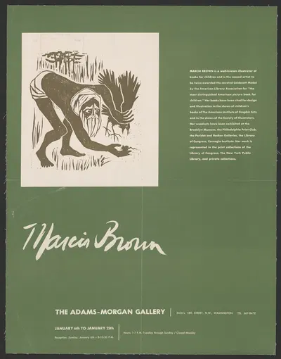 Marcia Brown…The Adams-Morgan Gallery … January 6th to January 25th … by Marcia Brown, 1962 — digital art print download