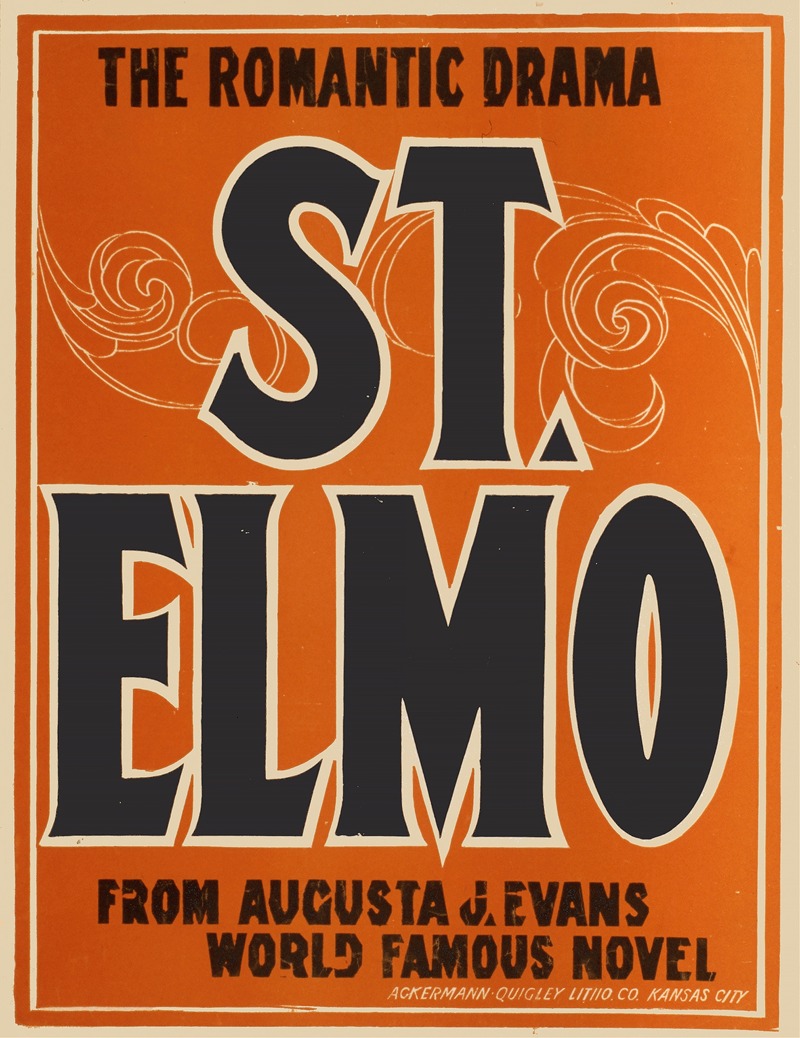 St. Elmo the romantic drama by Акерманн-Квигли Литографическая Компания — digital art print download