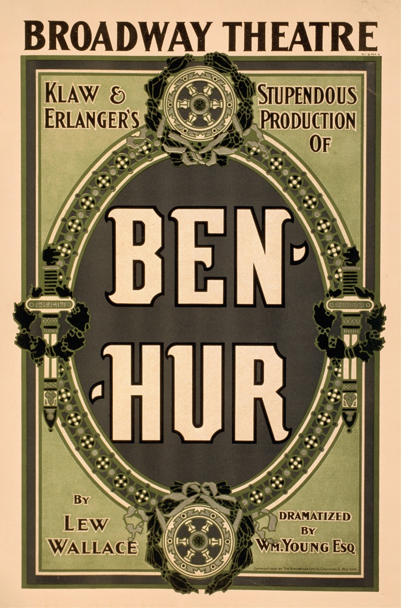 Ben-Hur by Lew Wallace by Стробридж и Ко. Лит., c1899 — digital art print download