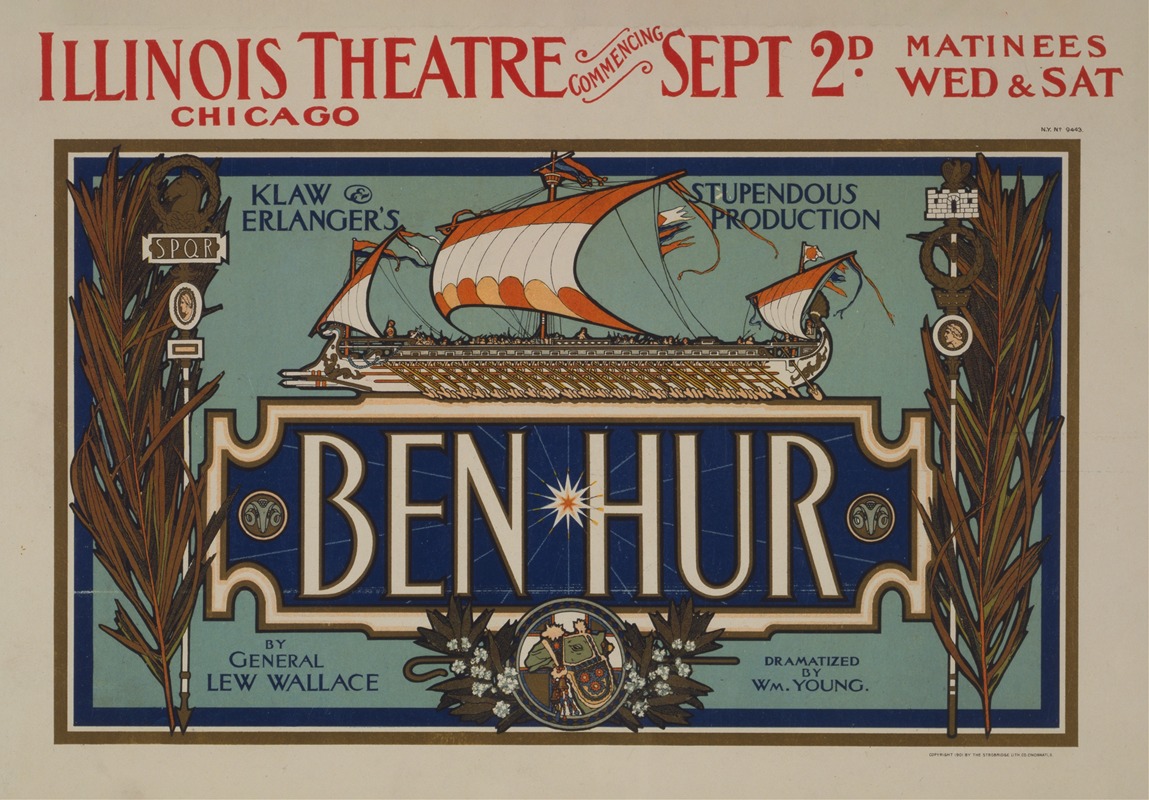 Ben-Hur. by Стробридж и Ко. Лит., c1901 — digital art print download