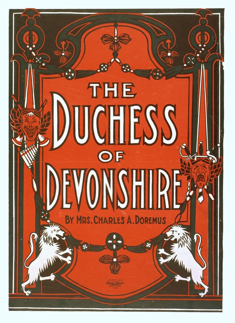 The Duchess of Devonshire by U.S. Lithograph Co., 1906 — digital art print download