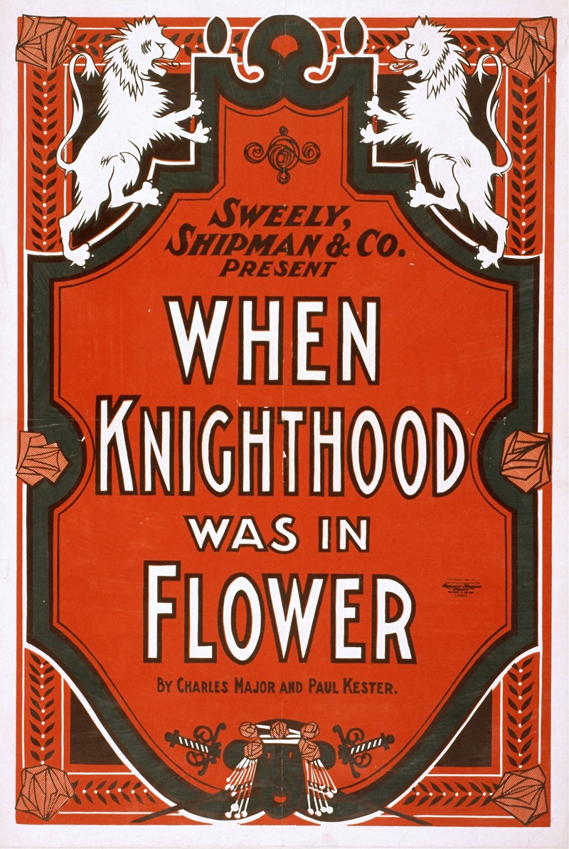 When knighthood was in flower by U.S. Lithograph Co., 1903 — digital art print download