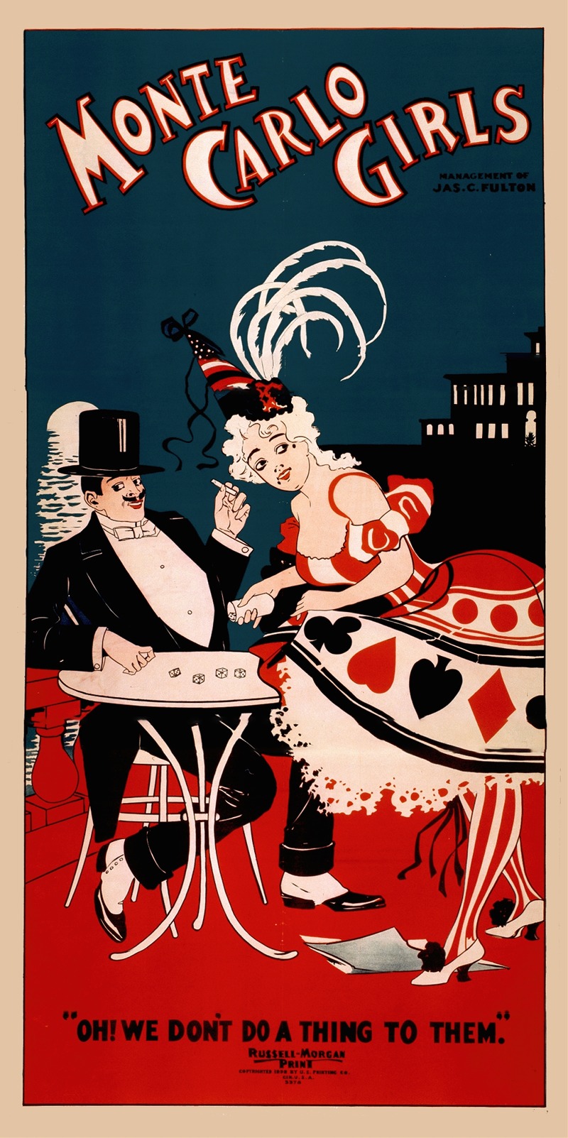 Monte Carlo girls by Аноним, 1898 — digital art print download