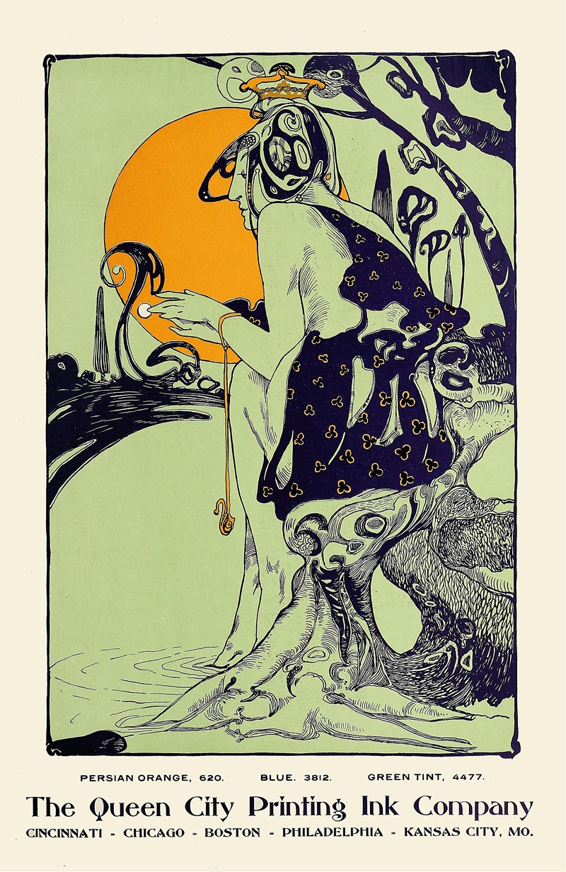 Persian Orange,Blue,Green Tint by Аноним, 1891 — digital art print download