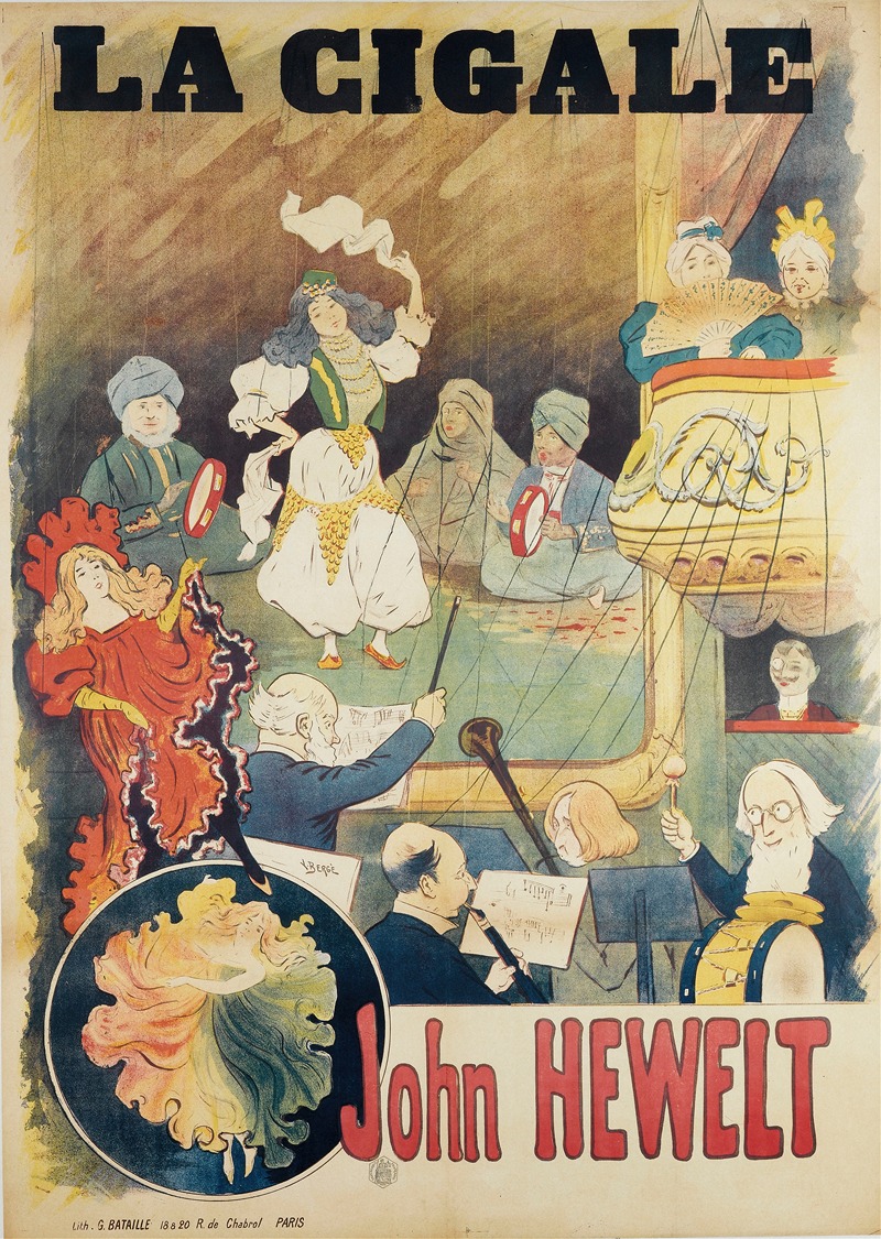 La Cigale John Hewelt by Louis Bergé — digital art print download