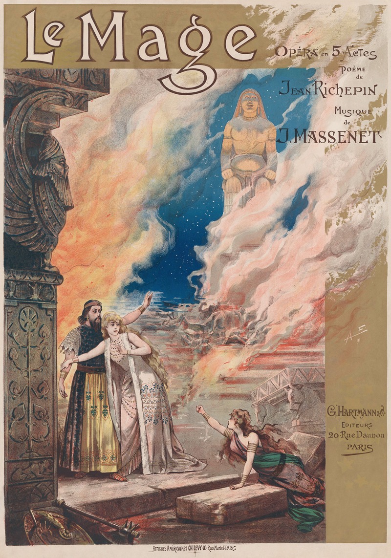 Jules Massenet – Le Mage by Alfredo Edel Colorno, 1891 — digital art print download