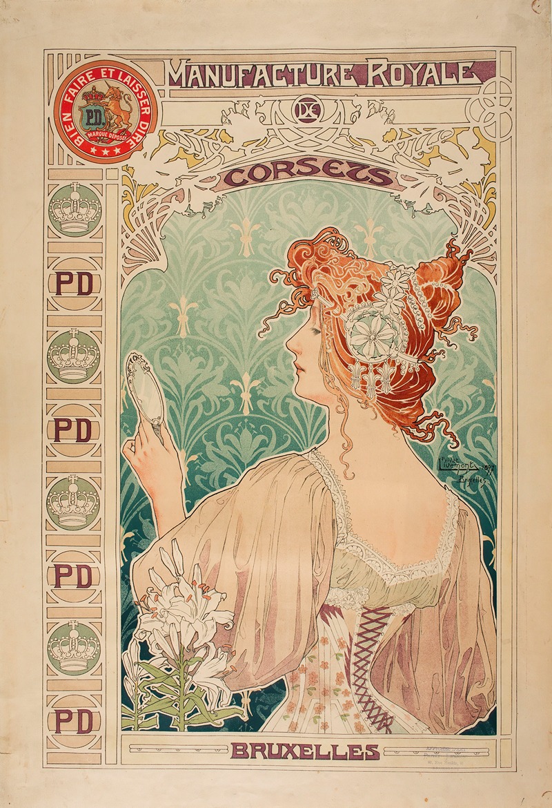 Manufacture Royale De Corsets by Альфонс Муха, 1897 — digital art print download