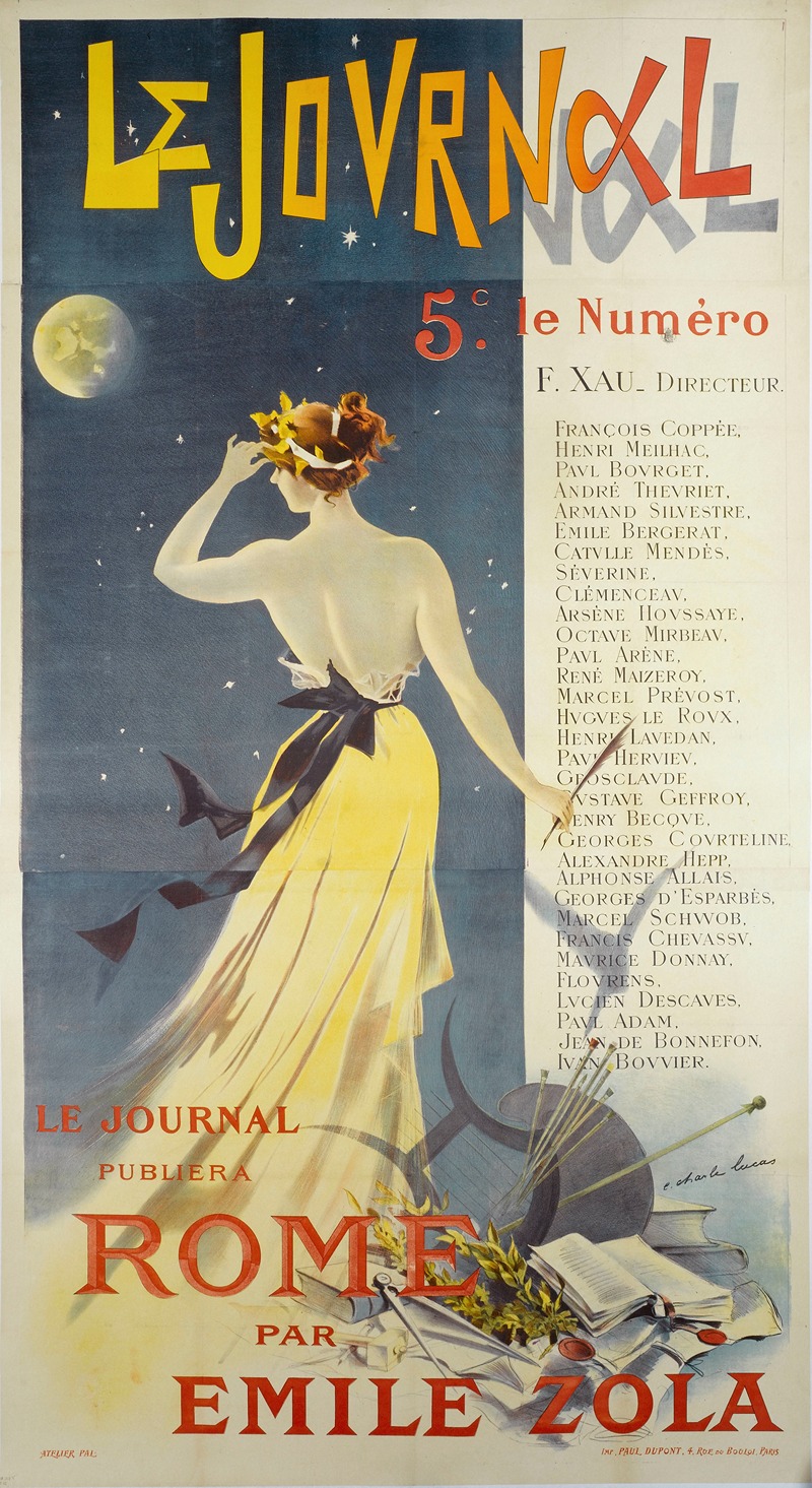 Le Journal 5c. Le Numéro by Charles Lucas, 1896 — digital art print download