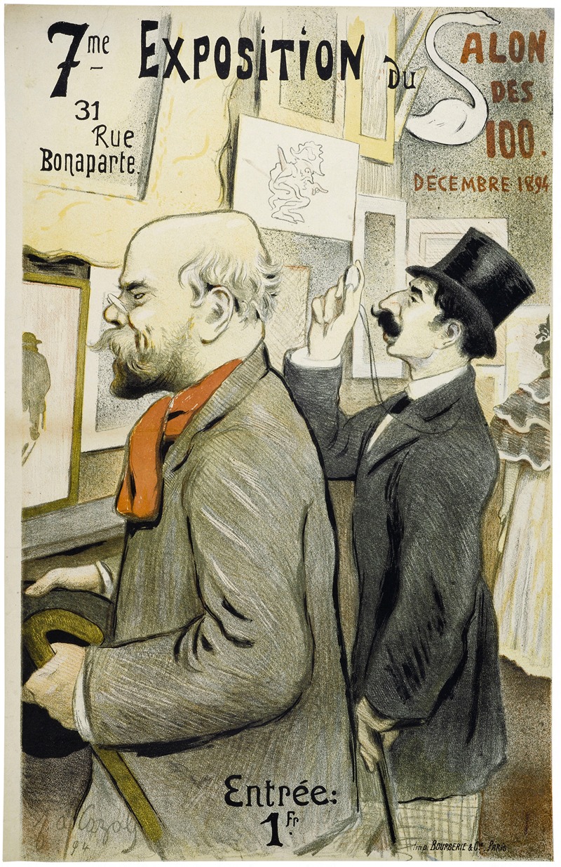 7me Exposition Du Salon Des 100 by Фредерик Огюст Казаль, 1894 — digital art print download
