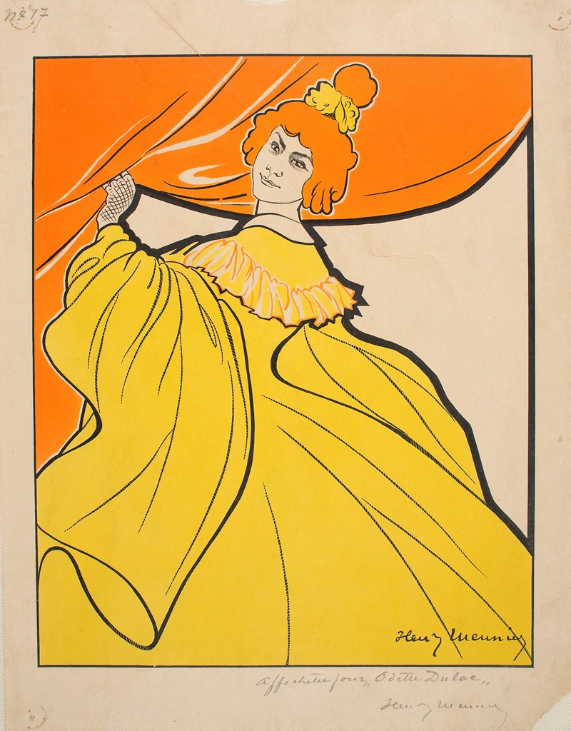 Affichette Pour Odette Dulac by Анри Менье, 1895-1902 — digital art print download