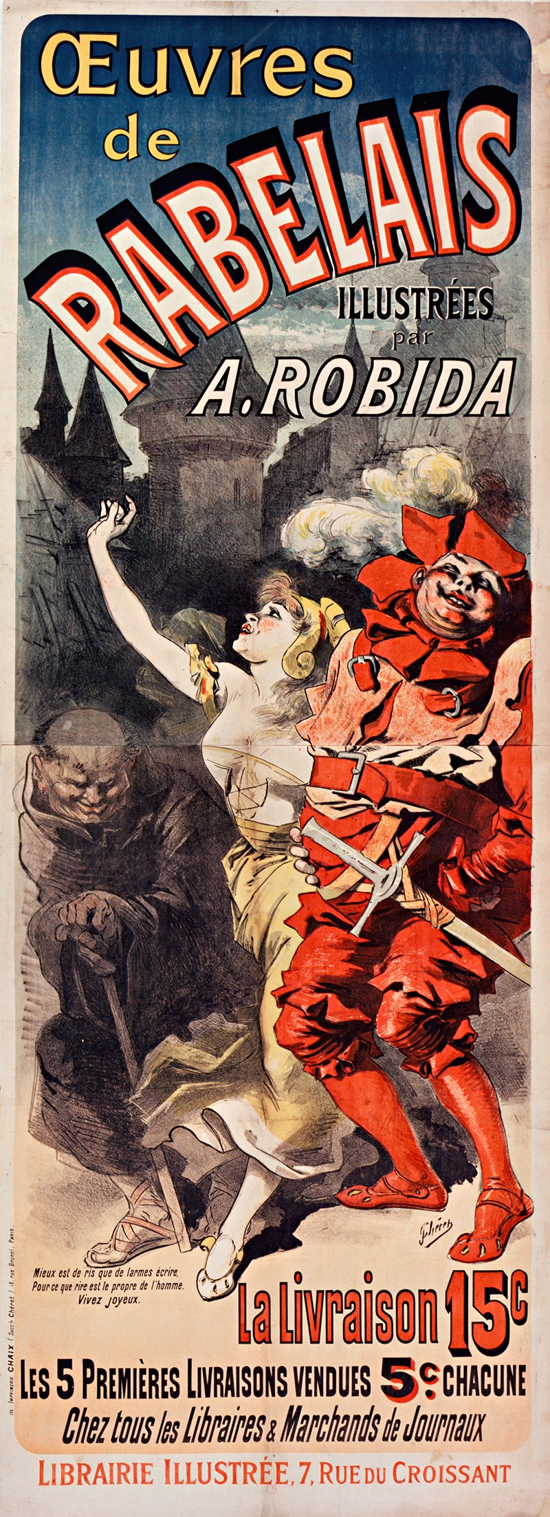 Œuvres De Rabelais by Жюль Шере, 1885 — digital art print download