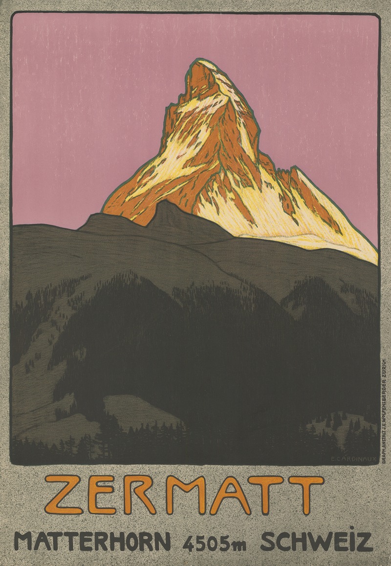 Zermatt, Matterhorn 4505m Schweiz — Emil Cardinaux