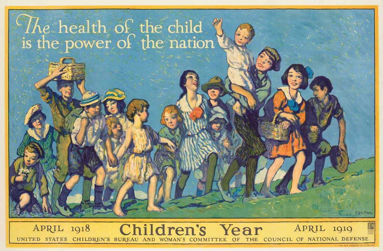 Children's year by Франсис Луис Мора, 1918 — digital art print download
