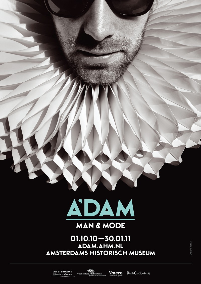 Affiche voor tentoonstelling 'A'DAM, Man and Mode' — Ontwerpbureau Matte