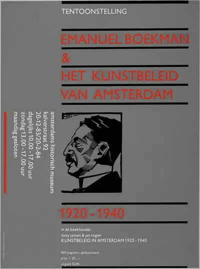 Emanuel Boekman and het kunstbeleid van Amsterdam by Thijs van Delden, 1983 — digital art print download