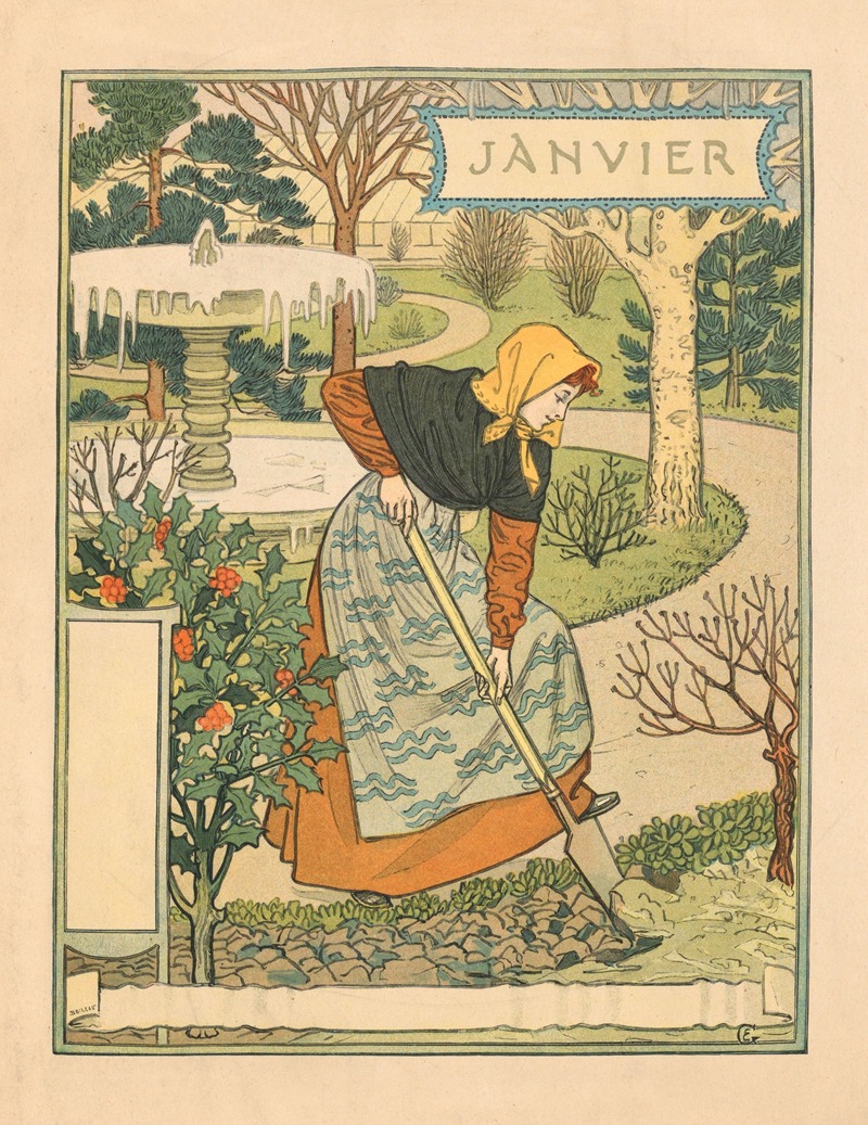 January, from La Belle Jardinière — Anonymous