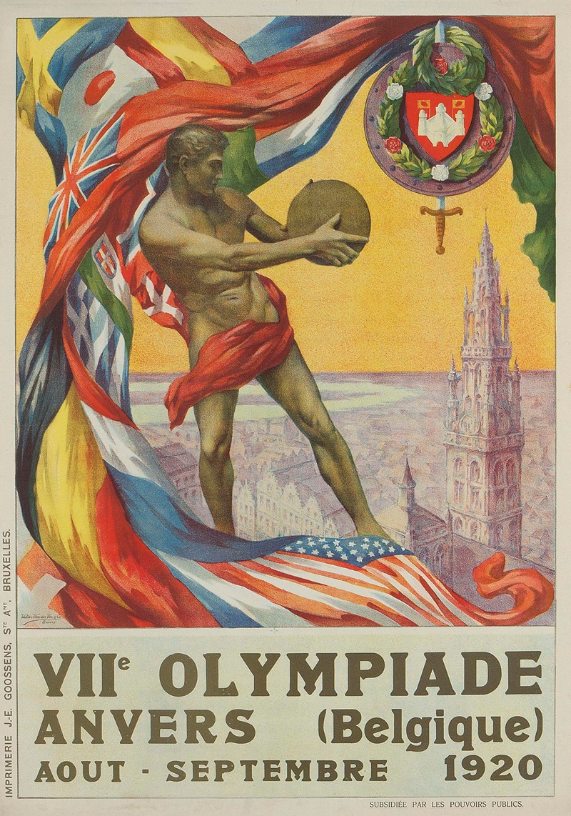VIIe OLYMPIADE, ANVERS 1920 by Walter van der Ven, 1920 — digital art print download