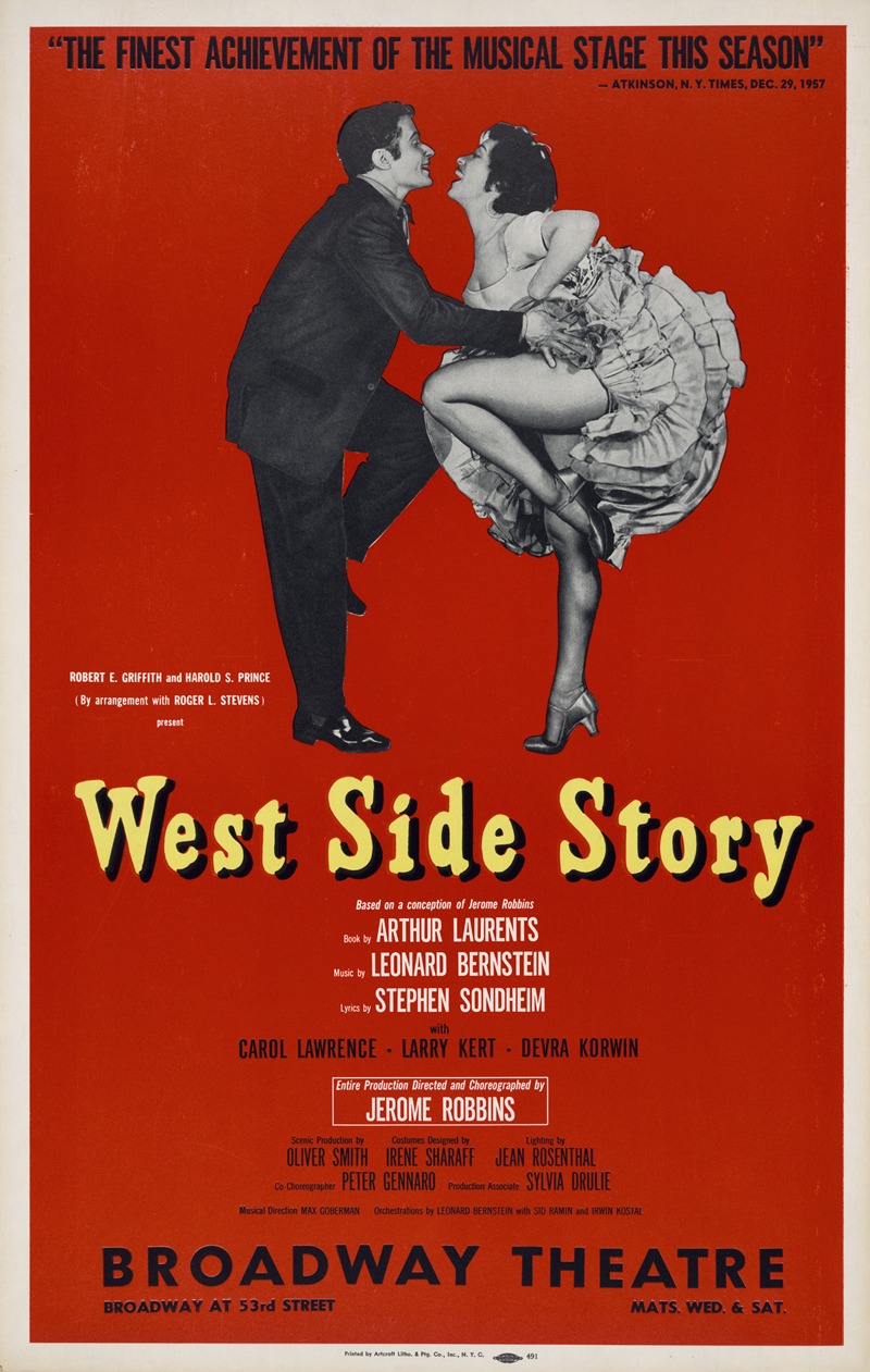 West side story by Artcraft Lithograph, 1958 — digital art print download