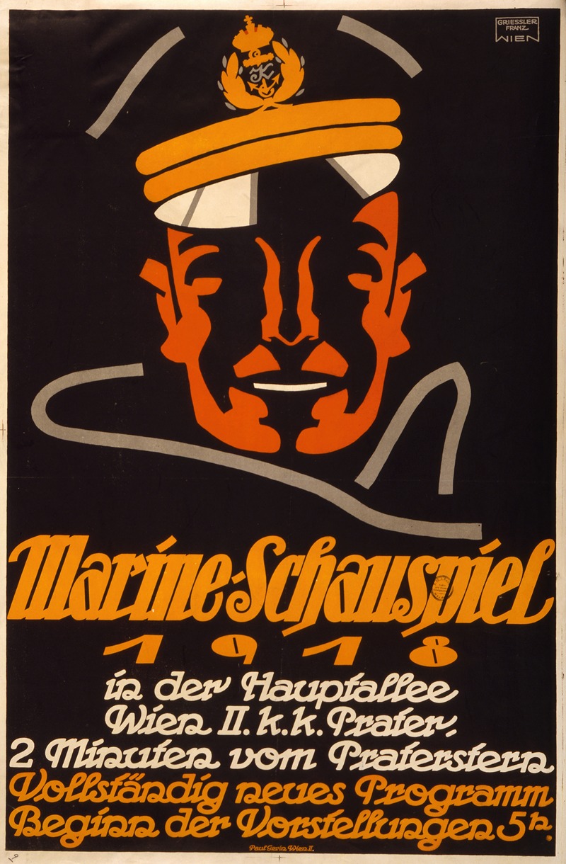 Marine-schauspiel 1918 … vollständig neues Programm by Franz Griessler, 1918 — digital art print download