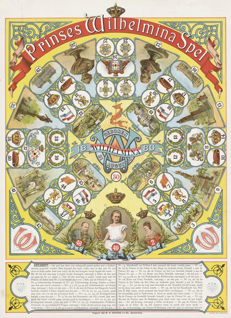 Prinses Wilhelmina spel by Amand — digital art print download