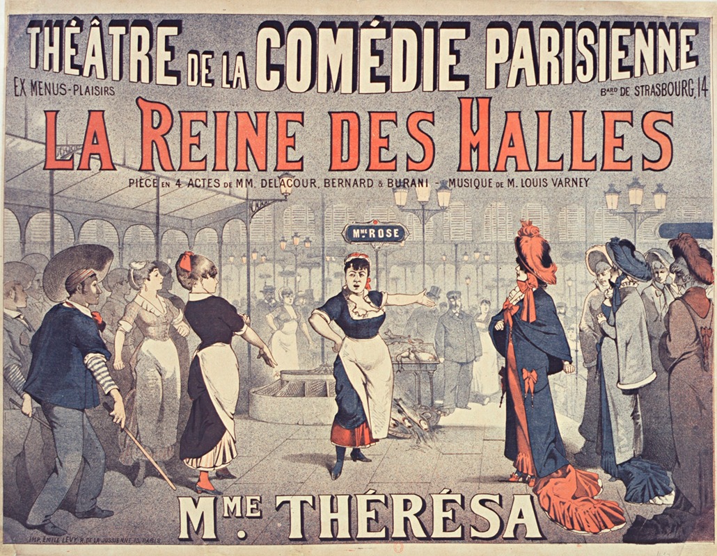 La Reine des Halles by Имп. Эмиль Леви, 1881 — digital art print download