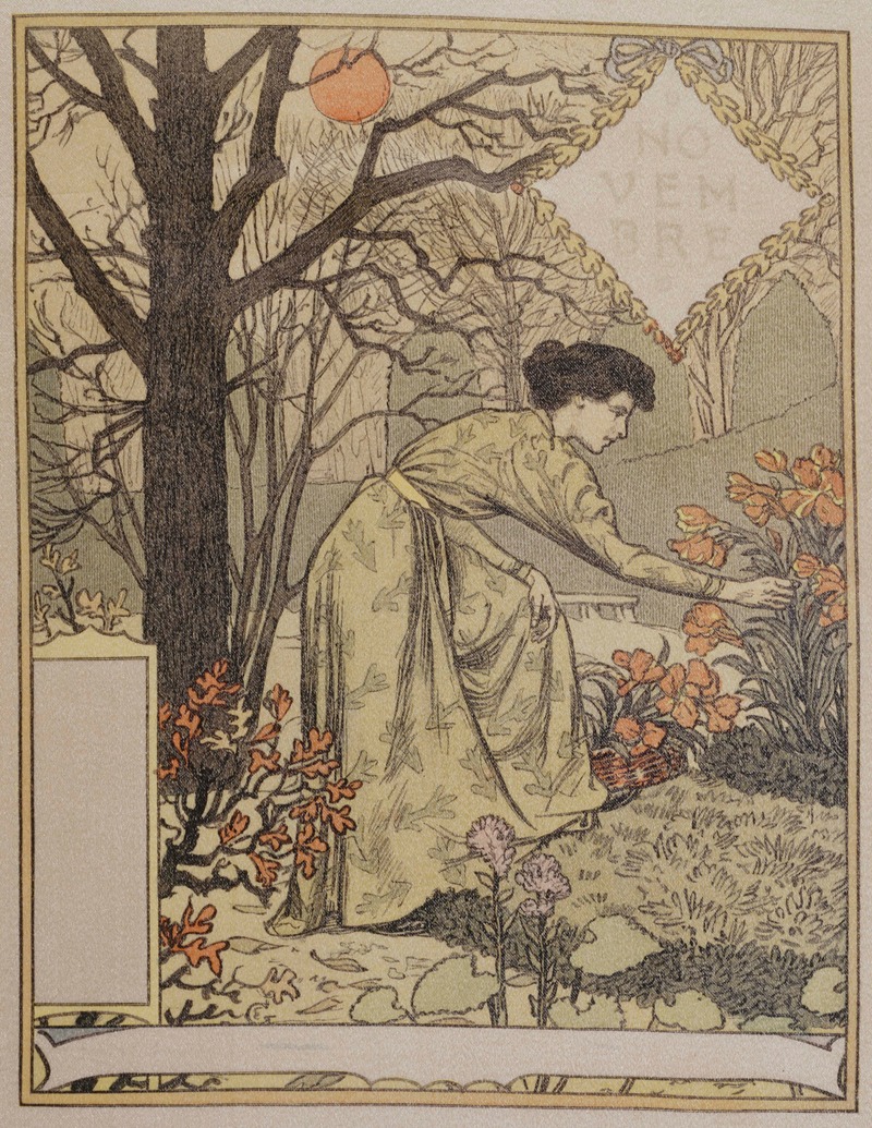 Novembre by Eugène Grasset, 1896-1898 — digital art print download