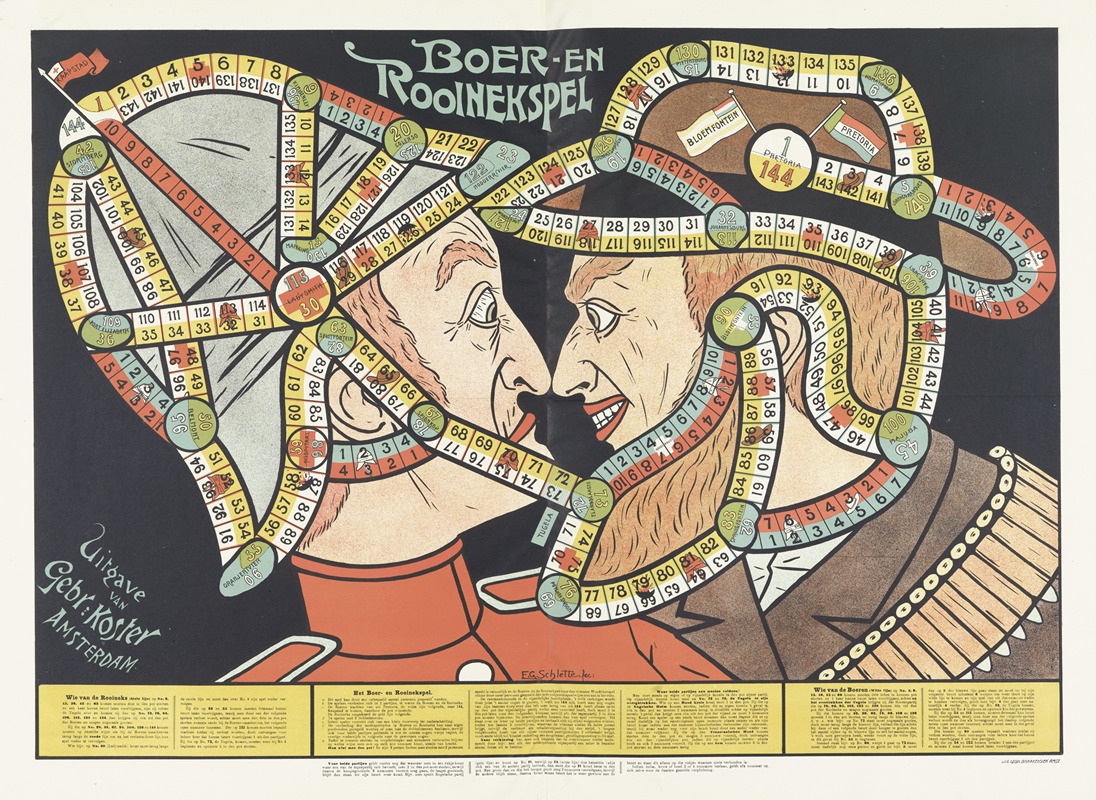Boer- en Rooinekspel by F.G. Schlette — digital art print download