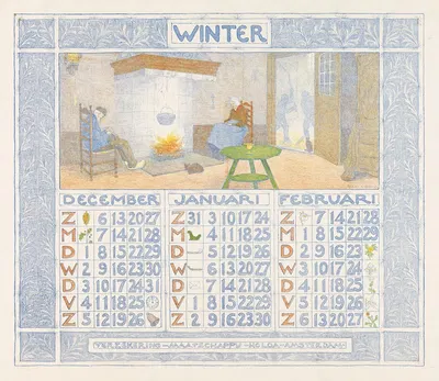 Kalender voor 1903-1904 van de Verzekering-Maatschappij Holda in Amsterdam by Фердинанд Харт Ниббриг, 1903 — digital art…