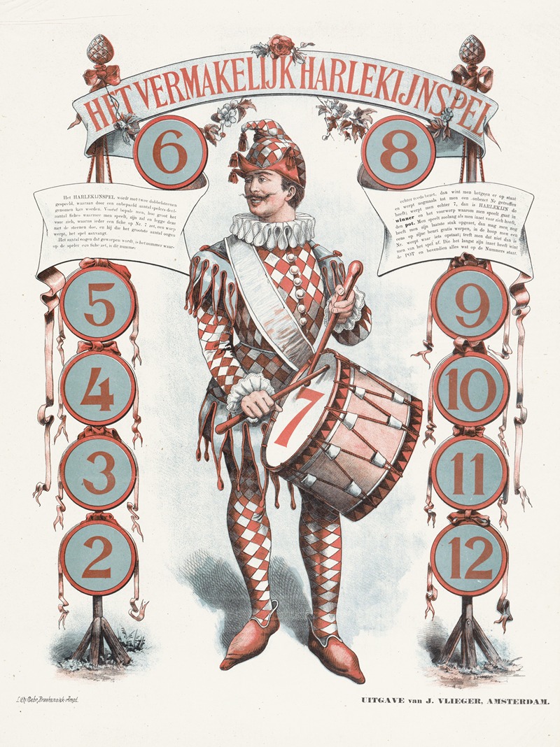 Het vermakelijk harlekijnspel by Gebroeders Braakensiek — digital art print download