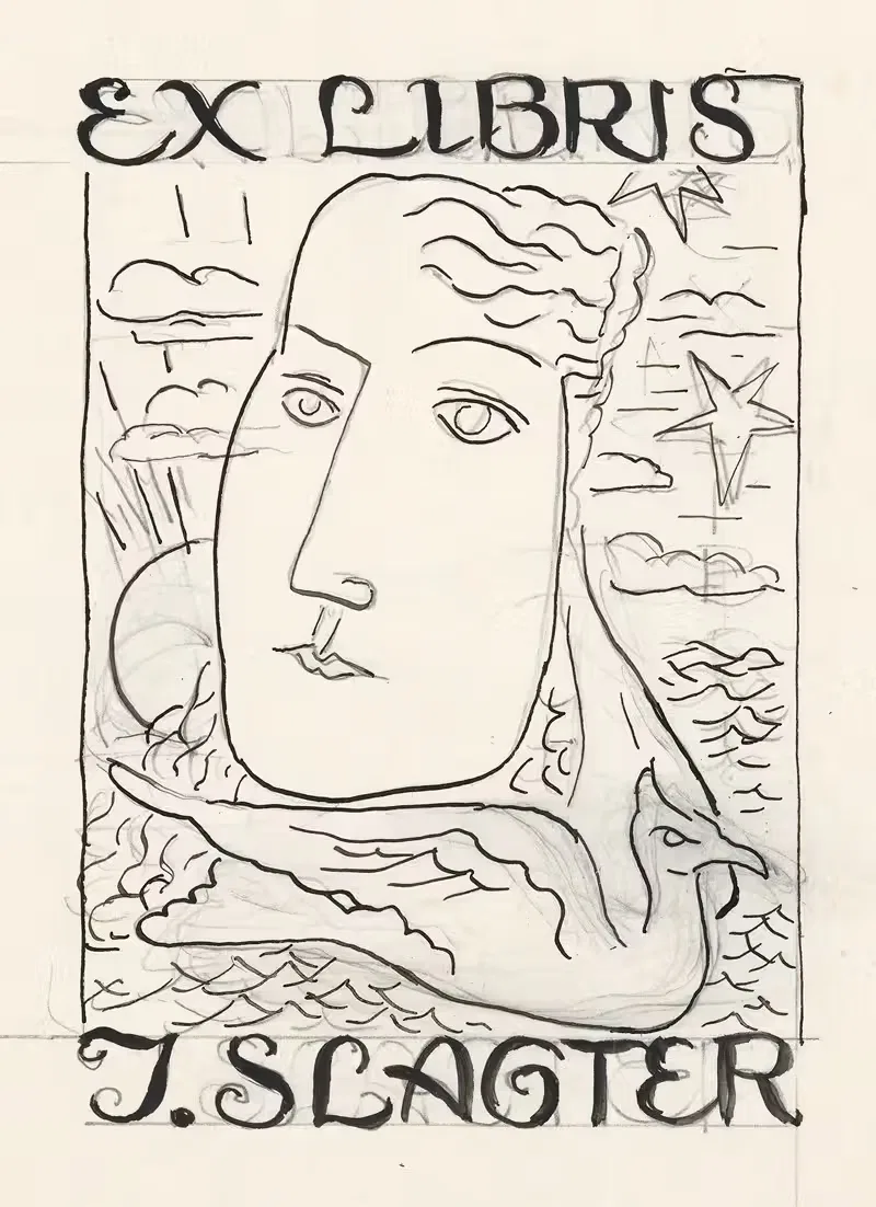 Экслибрис для Я. Слагтера (дизайн) by Лео Гестел, 1935 — digital art print download