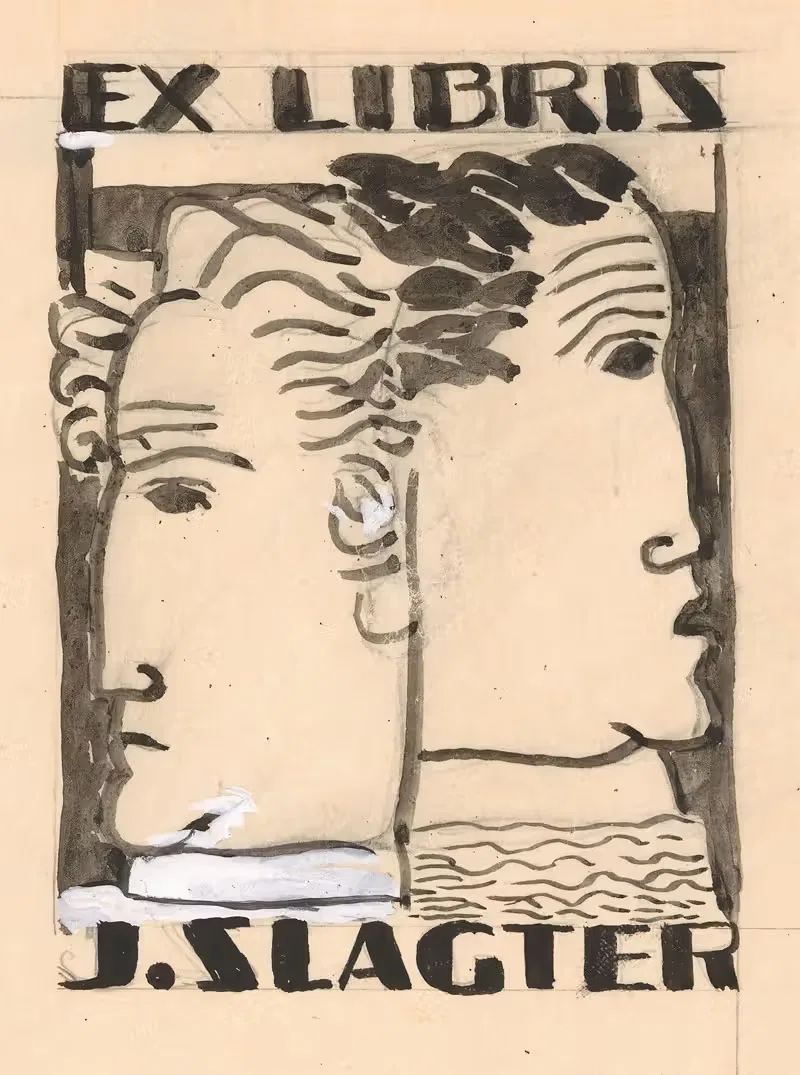 Экслибрис для Я. Слагтера (дизайн) by Лео Гестел, 1935 — digital art print download