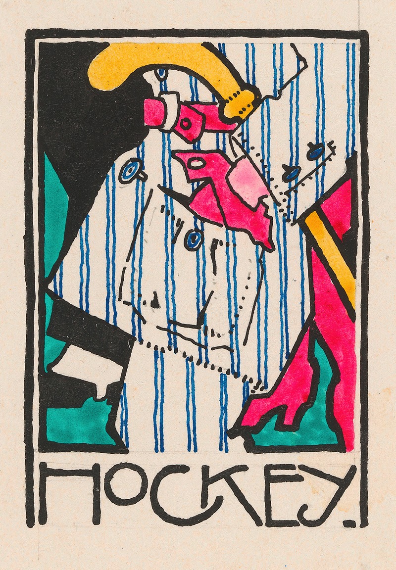 Vignet `Hockey' by Рейер Столк, 1906 — digital art print download
