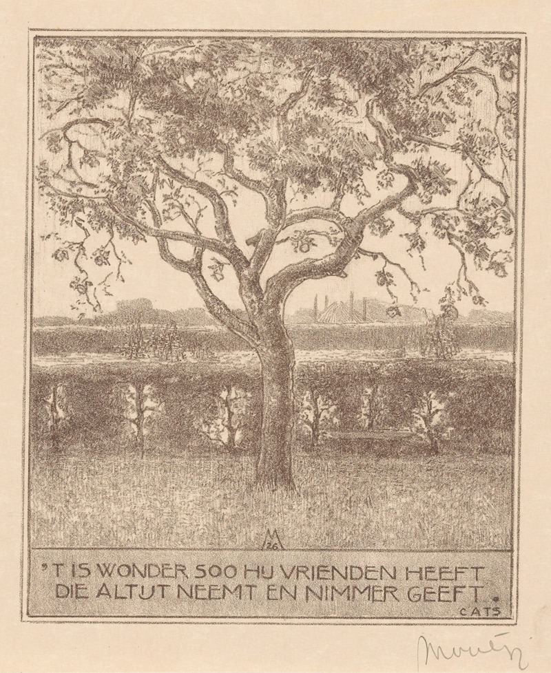 Appelboom in de herfst by Симон Мулейн, 1926 — digital art print download