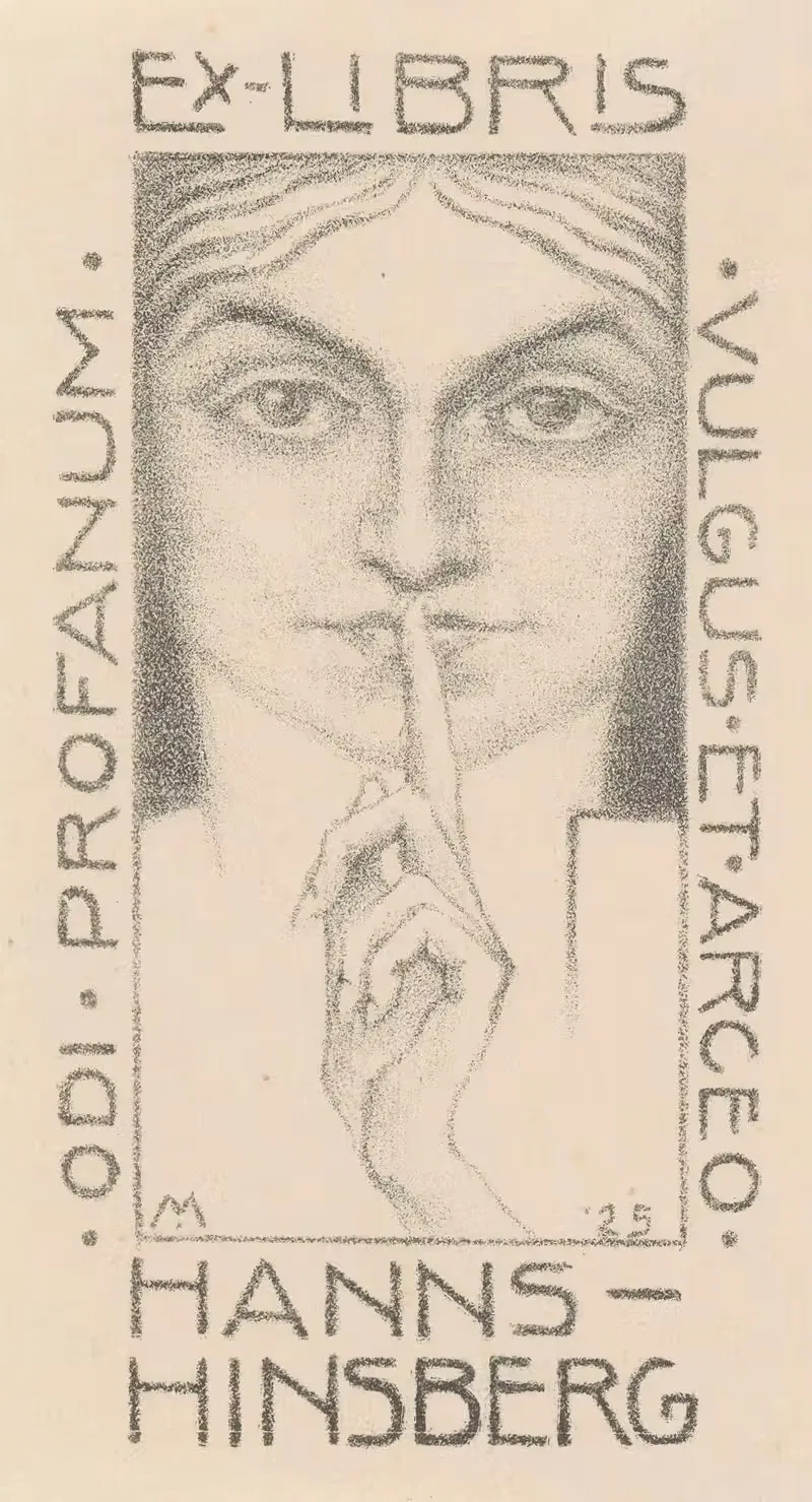 Экслибрис Ханнса-Хинсберга by Симон Мулейн, 1925 — digital art print download