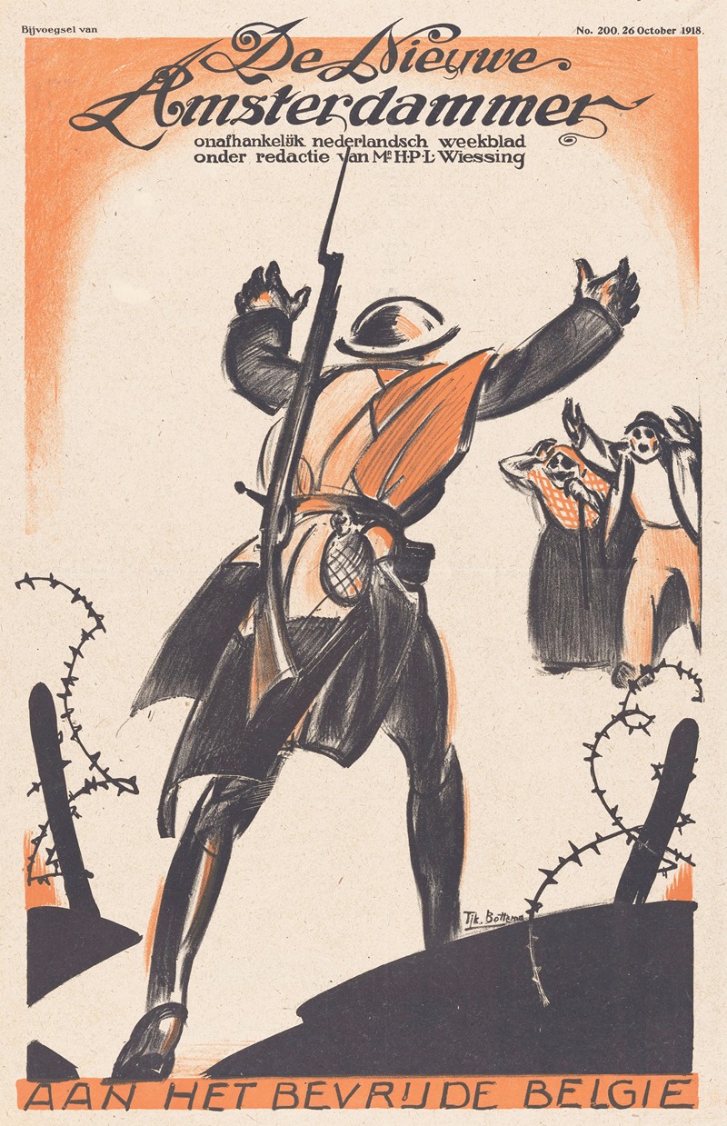Aan het bevrijde België by Tjerk Bottema — digital art print download