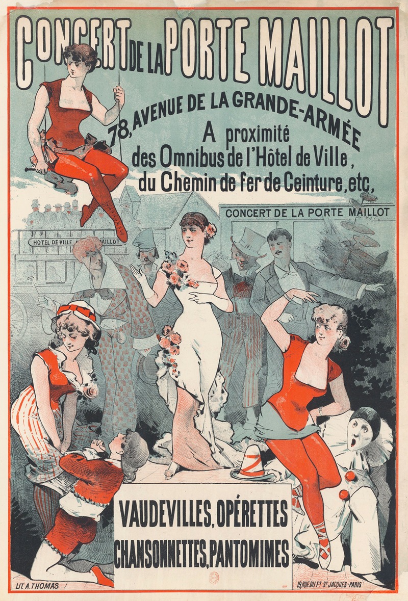 Concert de la porte Maillot — Lith. A. Thomas